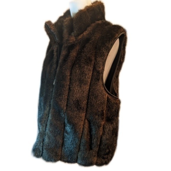 Giacca reversible faux fur/water resistant vest, EXCELLENT condition L - Picture 5 of 8
